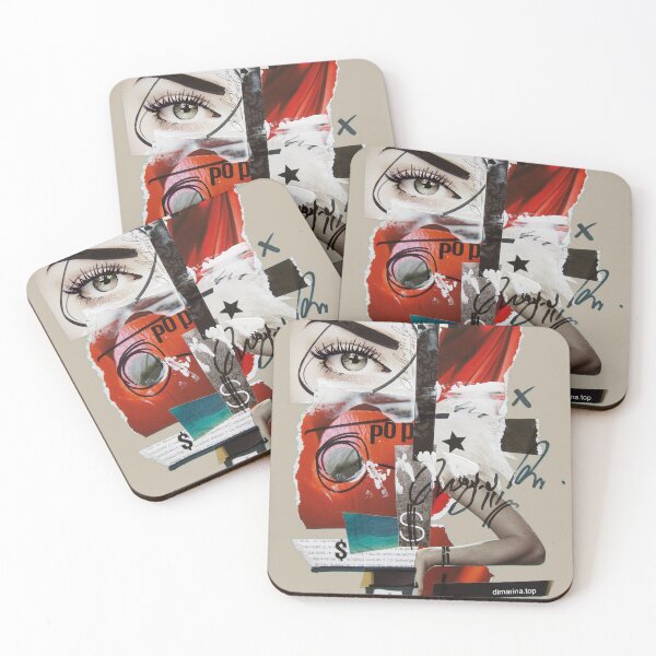 Item preview, Eye on Art – Contemporary Mixed Media Paper Collage Print designed and sold by burbuja.