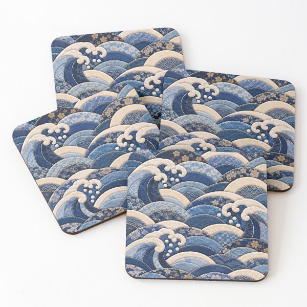 Item preview, Great Wave Kinusaiga Art Style designed and sold by ThePinkProject.