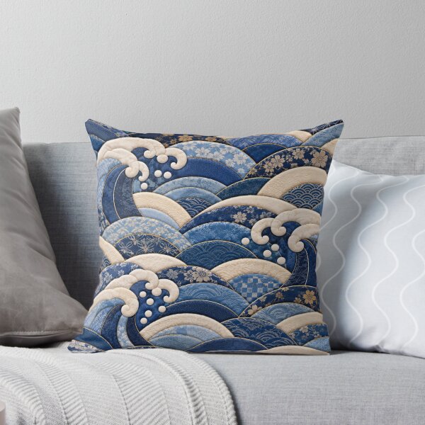 Item preview, Great Wave Kinusaiga Art Style designed and sold by ThePinkProject.
