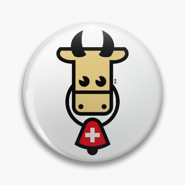 Item preview, Swiss Cow With Bell (Switzerland / Flag / 4C) designed and sold by Roderix.