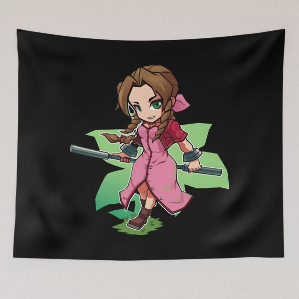 Aperçu de l'œuvre Aerith Gainsborough Final Fantasy VII Chibi créée et vendue par bretportmarow.