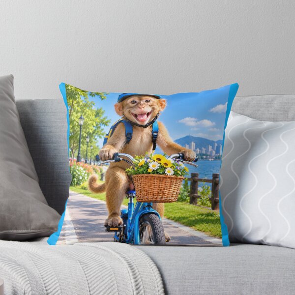 Item preview, Happy Monkey Riding a Bicycle designed and sold by MagicCrystal.