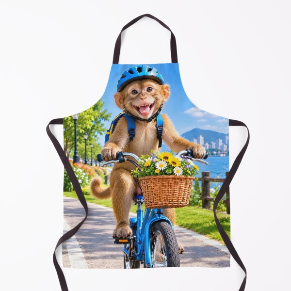Item preview, Happy Monkey Riding a Bicycle designed and sold by MagicCrystal.
