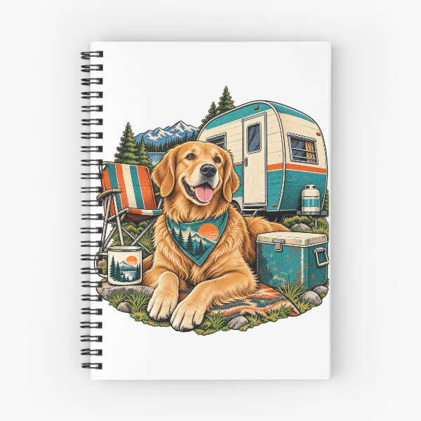 Item preview, Golden Retriever Campground Host designed and sold by PlanetPiperArt.