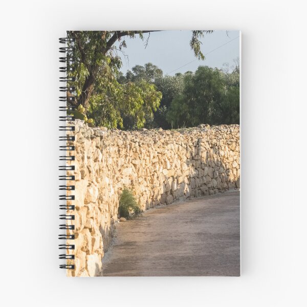 Item preview, Sunlit Country Lane With Traditional Dry Stone Walls and Olive Trees in Rural Landscape designed and sold by Nmallia.