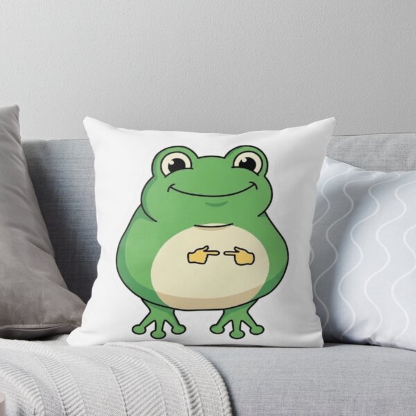 Item preview, Cute Shy Frog Pointing Fingers Meme - Kawaii Awkward Froggy designed and sold by j7boy.