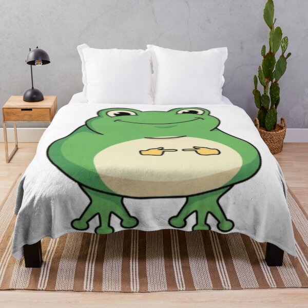 Item preview, Cute Shy Frog Pointing Fingers Meme - Kawaii Awkward Froggy designed and sold by j7boy.