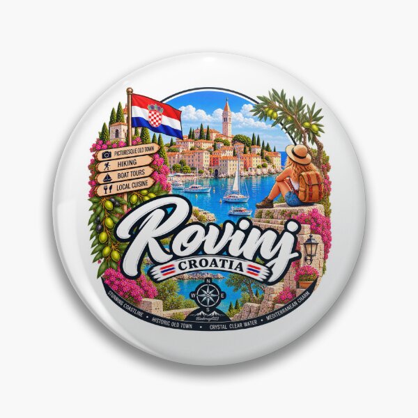 Item preview, Rovinj Croatia – Picturesque Old Town, Adriatic Coast & Hiking Adventures designed and sold by Wandervogel123.