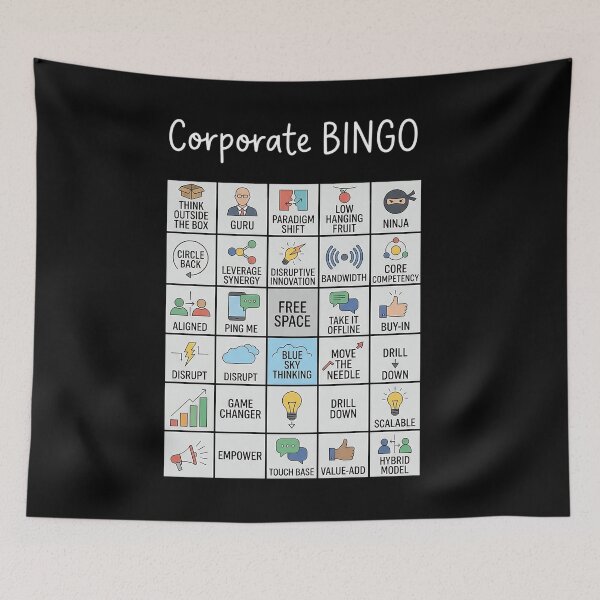 Item preview, Corporate Bingo Funny Office Humor Business Buzzwords Workplace Meme designed and sold by YOUNG DREAM STORE.