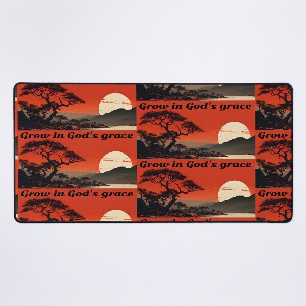 Item preview, Grow in God’s Grace - 2 Peter 3:18 Japanese swag Asian art influenced Christian design Honoring God designed and sold by FTLOG.