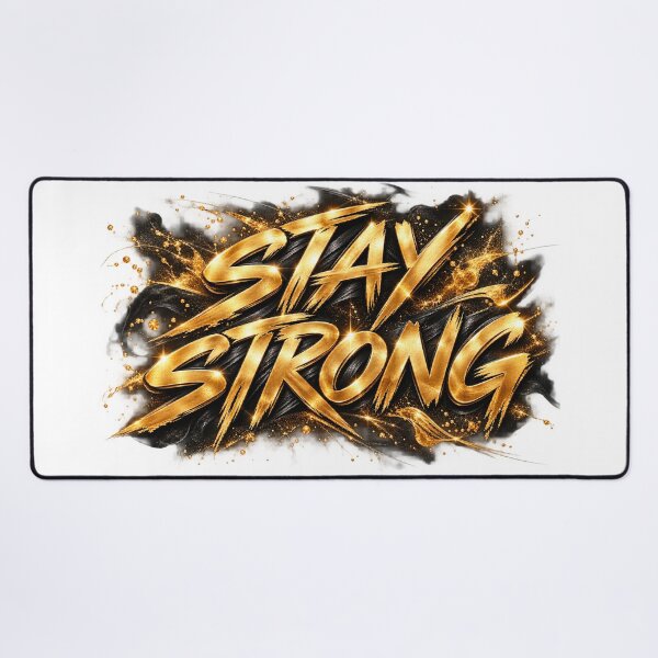 Item preview, Stay Strong – Luxury Black & Gold Motivation designed and sold by Inrastylish888.
