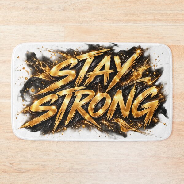 Item preview, Stay Strong – Luxury Black & Gold Motivation designed and sold by Inrastylish888.