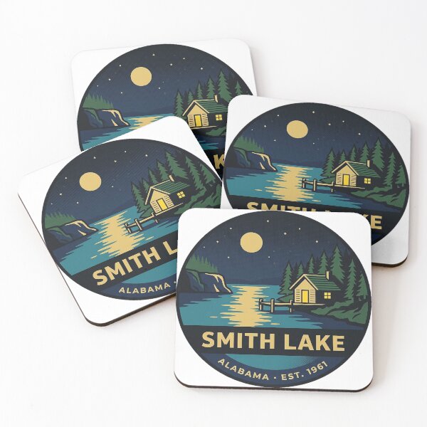 Item preview, Smith Lake Alabama Lake Cabin Vintage Badge Sticker designed and sold by DetourDgn.