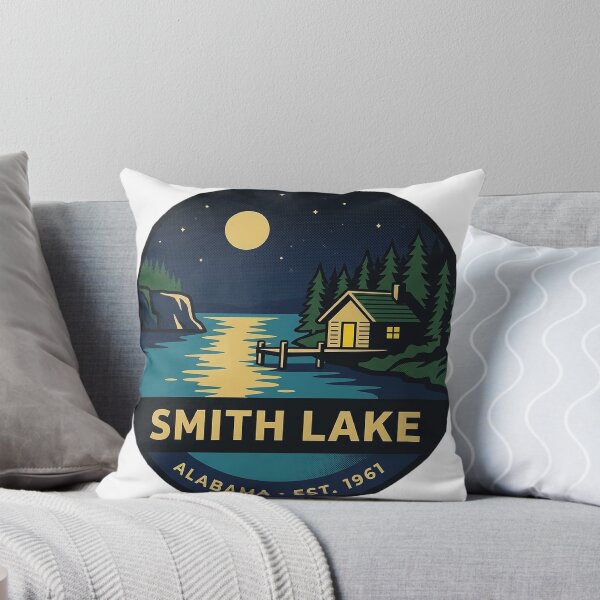 Item preview, Smith Lake Alabama Lake Cabin Vintage Badge Sticker designed and sold by DetourDgn.