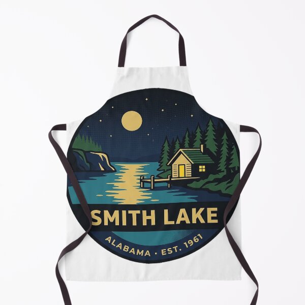 Item preview, Smith Lake Alabama Lake Cabin Vintage Badge Sticker designed and sold by DetourDgn.