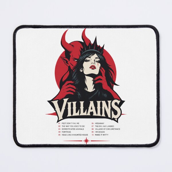 Item preview, Queens of the Stone Age Villains Album Tracklist Graphic Design designed and sold by Lucky Bubble Smile Shop.