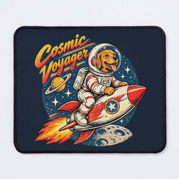 Item preview, Cosmic Voyager Retro Space Dog designed and sold by lungpleecha.
