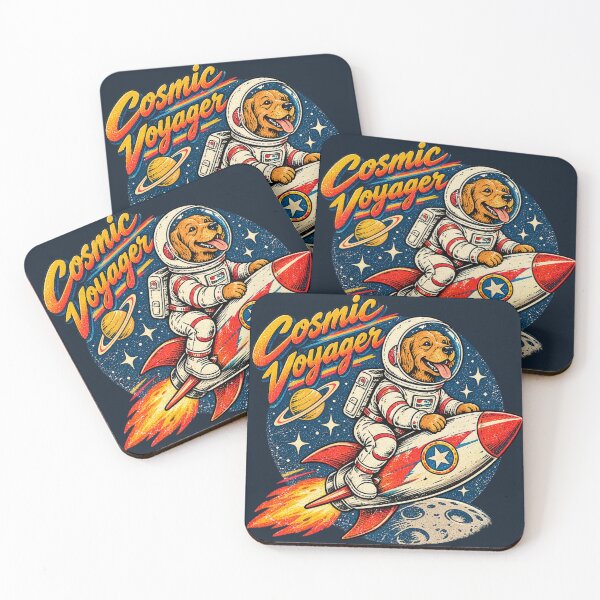 Item preview, Cosmic Voyager Retro Space Dog designed and sold by lungpleecha.