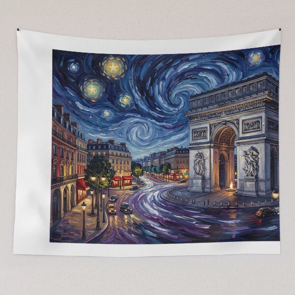 Item preview, Arc de Triomphe Paris Under Starry Night designed and sold by Bad-Decisions-Designs.