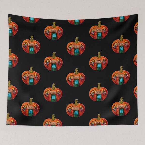 Item preview, Spooky Library Pumpkin Watercolor Illustration designed and sold by Salomėja MayBeeInk.