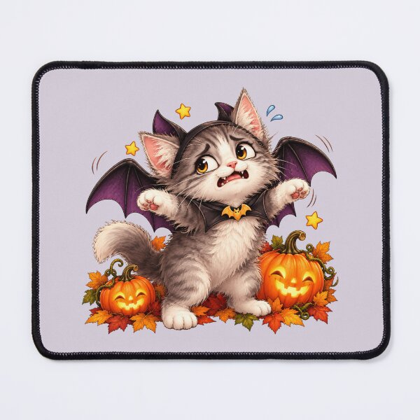Item preview, Scared Little Bat Cat Halloween designed and sold by Safe Haven Pets.
