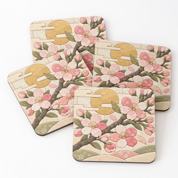 Item preview, Cherry Blossom Japanese Kinusaiga Art Style designed and sold by ThePinkProject.