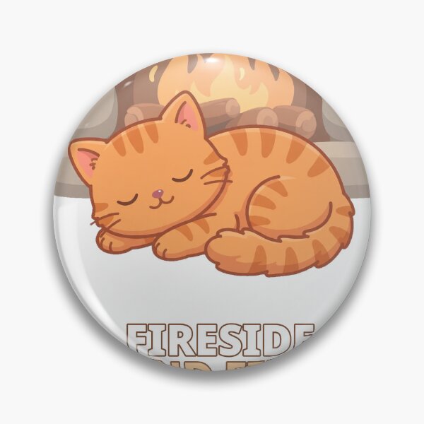 Item preview, Fireside and Fine Cozy Cat Winter designed and sold by ThreeFlyingAces.