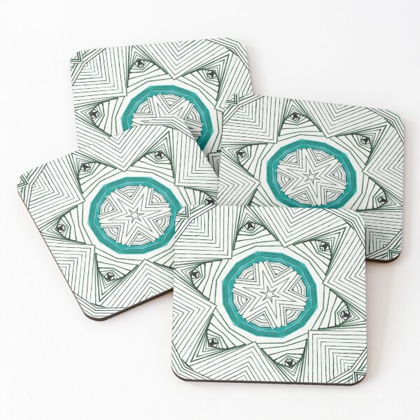 Item preview, The turquoise plant eye: Botanical mandala designed and sold by ExiniaNullPunktNull.
