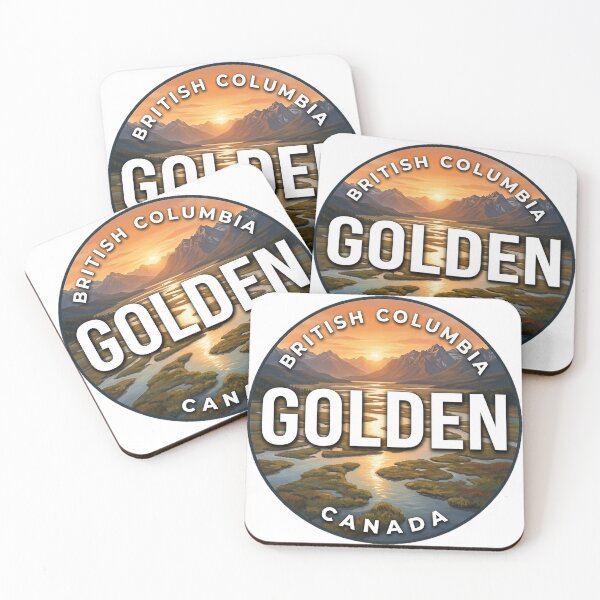 Item preview, Golden British Columbia Canada Columbia Wetlands Round Badge Sticker designed and sold by DetourDgn.