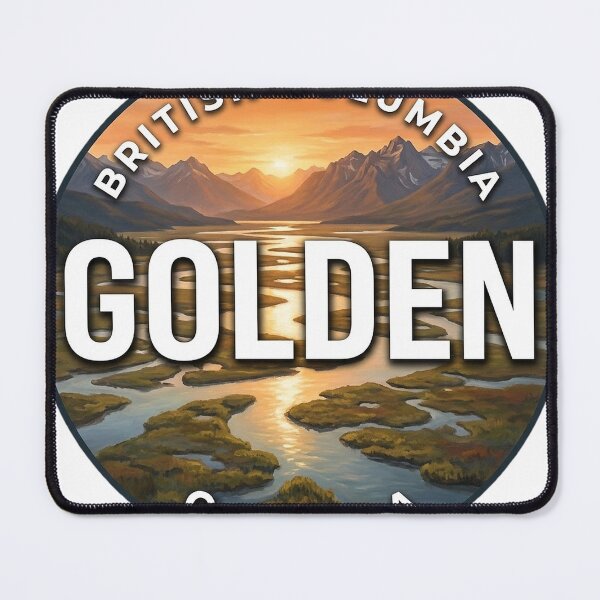 Item preview, Golden British Columbia Canada Columbia Wetlands Round Badge Sticker designed and sold by DetourDgn.