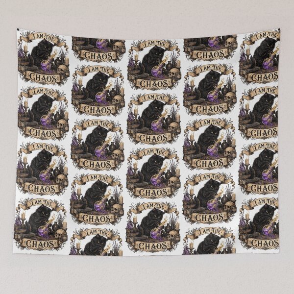 Item preview, Funny Witch Black Cat I Am The Chaos Witchy Spooky Occult designed and sold by CoolCrazyChaos.