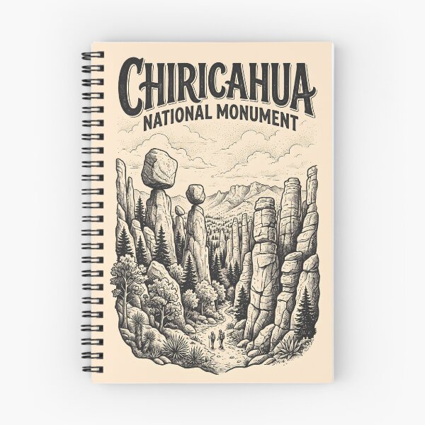 Item preview, Chiricahua National Monument Vintage Rock Pinnacles Hiking Poster designed and sold by Wild Places Paper Co..