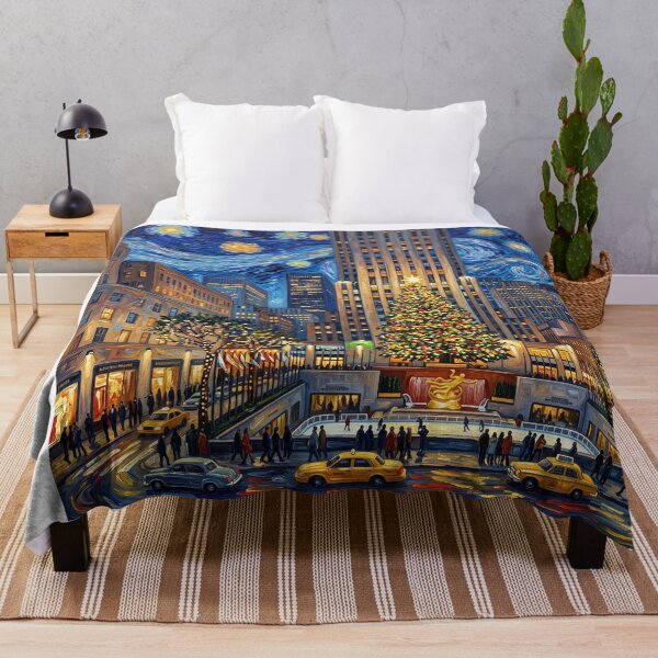 Item preview, Rockefeller Center Christmas Tree Under Starry Night designed and sold by Bad-Decisions-Designs.