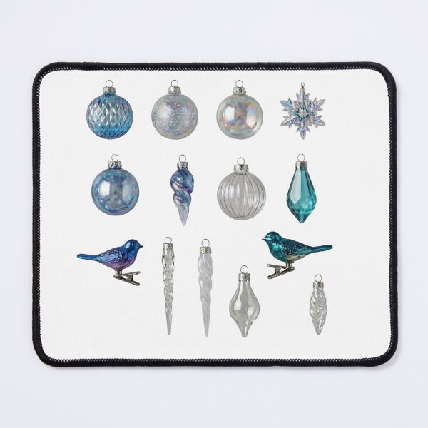Item preview, Vintage Blue Glass Christmas Ornaments | Elegant Holiday Decor Collection designed and sold by asumintjapan1.