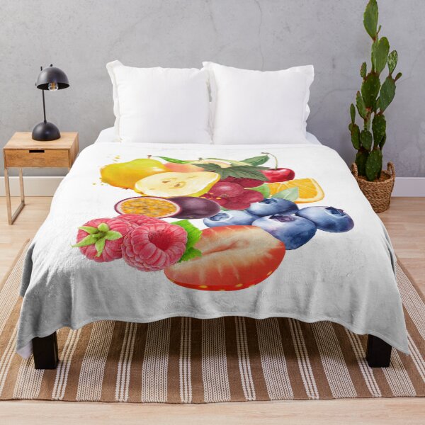 Artikelvorschau, Bunte Früchte Aquarell – Obst und Beeren Illustration im Watercolor-Stil entworfen und verkauft von SVALANART.