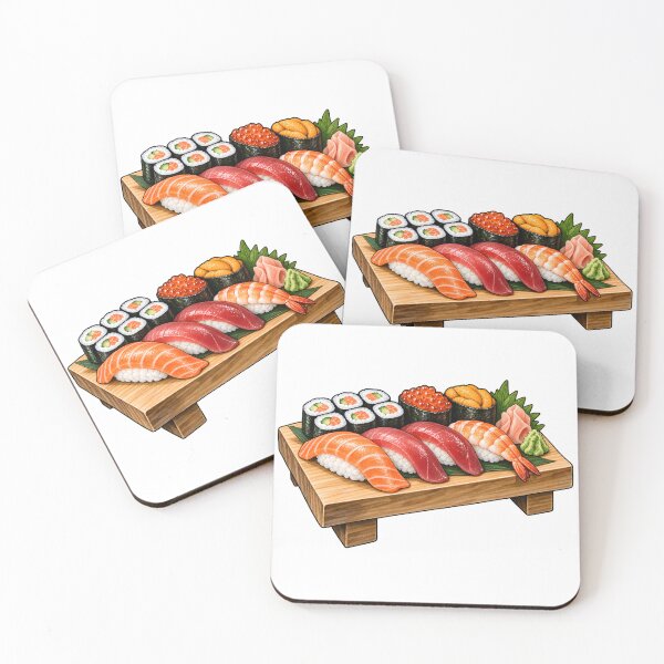 Item preview, Japanese Sushi Watercolor Illustration designed and sold by BetweenForms.