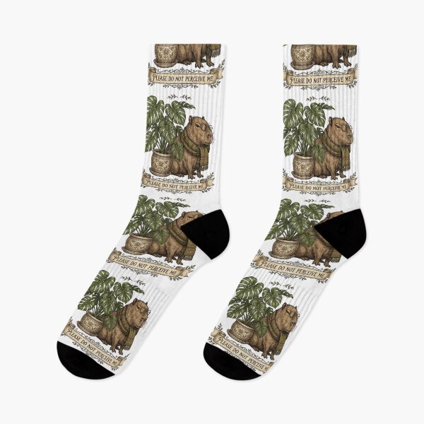 Item preview, Capybara Please Do Not Perceive Me Introvert Humor Cozy Aesthetic  designed and sold by CoolCrazyChaos.