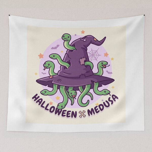 Item preview, Cute Medusa Halloween Witch Hat: Funny Greek Mythology Art designed and sold by codex antique.