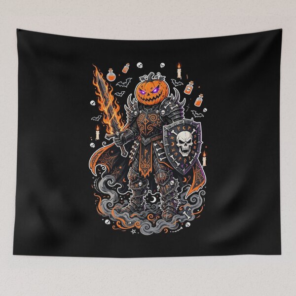 Item preview, The Pumpkin Knight — Champion of the Cursed Realm designed and sold by DibujandoPorfa.