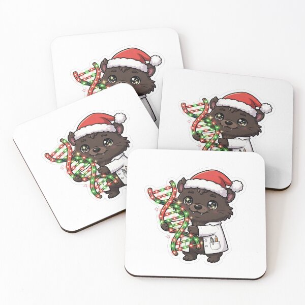 Item preview, Tasmanian Devil Santa DNA Christmas Lights designed and sold by Wildlife-Walk.