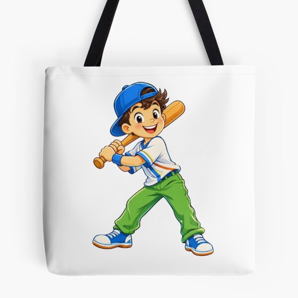 Item preview, Happy Baseball Boy Cartoon Batter designed and sold by Dew Drop Designs.
