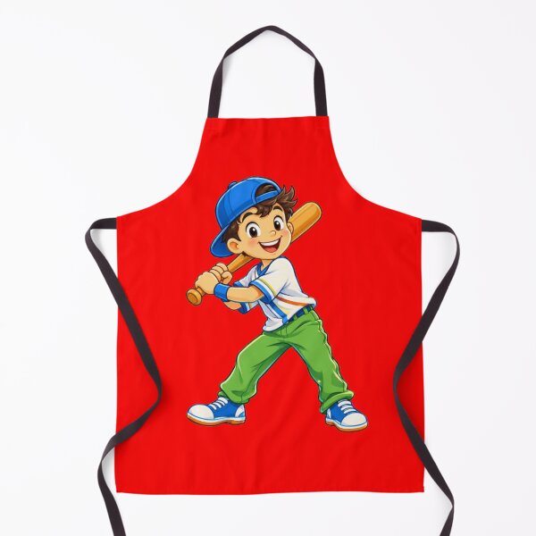 Item preview, Happy Baseball Boy Cartoon Batter designed and sold by Dew Drop Designs.