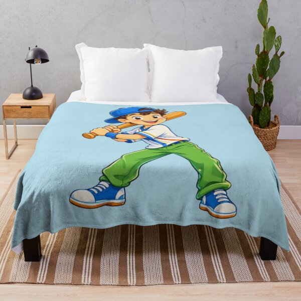 Item preview, Happy Baseball Boy Cartoon Batter designed and sold by Dew Drop Designs.