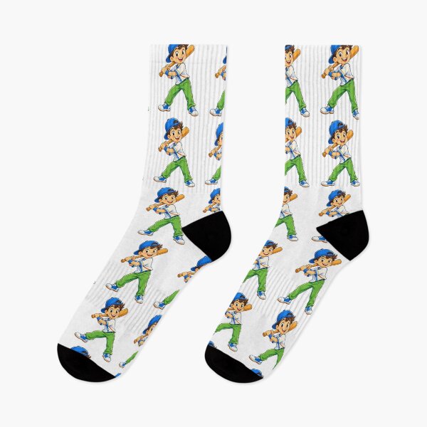 Item preview, Happy Baseball Boy Cartoon Batter designed and sold by Dew Drop Designs.