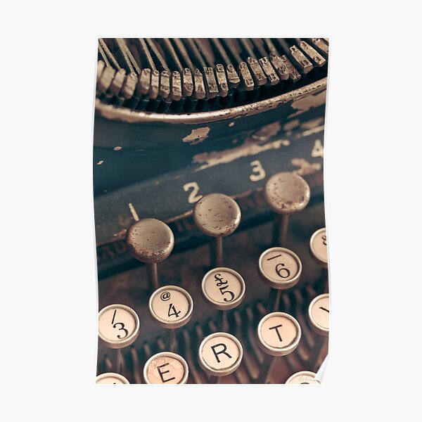 "Vintage Typewriter" Poster for Sale by lightwanderer Redbubble