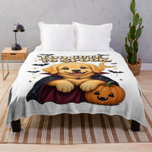 Item preview, Too Cute to Spook – Golden Retriever Vampire designed and sold by ClaussShop.