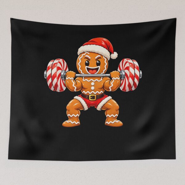 Item preview, Gingerbread Man Christmas Workout Weightlifting Gym designed and sold by clothesy7.