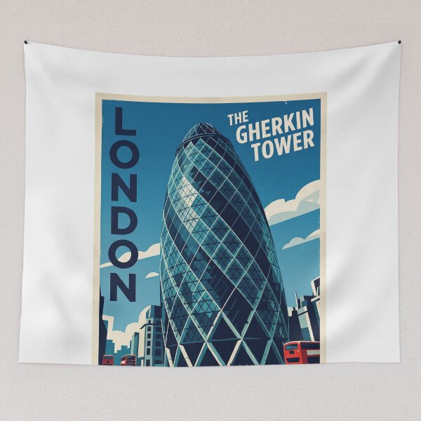 Item preview, The Gherkin Tower — An Icon of Modern London designed and sold by Bad-Decisions-Designs.