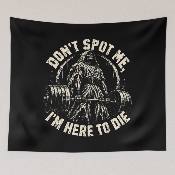 Item preview, Don't Spot Me Grim Reaper Deadlift Gym Humor designed and sold by NoeValdric.