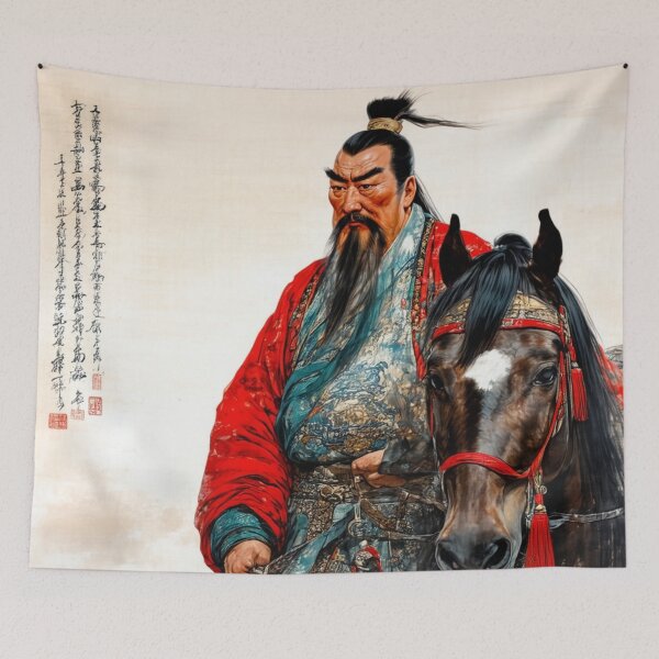 Item preview, Horse Lord of the Steppes - Epic Historical Portrait Art designed and sold by nhk999.